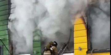Пожар произошел в новой школе в Таразе